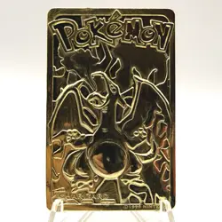 Vintage Pokemon Burger King 23K Gold Charizard Gold Card With Case - Image 1