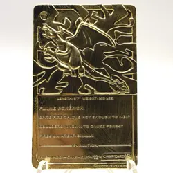 Vintage Pokemon Burger King 23K Gold Charizard Gold Card With Case - Image 3