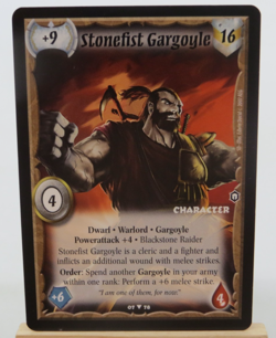 WARLORD Saga of the Storm CCG Dwarf Character Card STONEFIST GARGOYLE 07/78 - Image 1