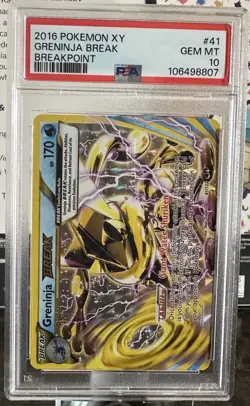 Pokemon TCG Greninja Break 41/122 Card PSA 10 Low Pop - Image 1