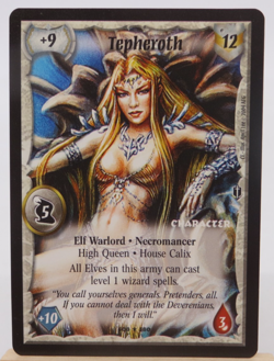 WARLORD Saga of the Storm CCG Elf Character Card - TEPHEROTH 408/580 - Image 1
