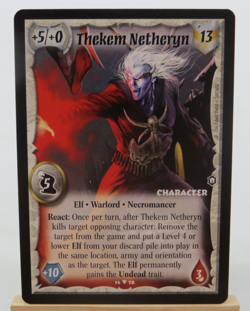 WARLORD Saga of the Storm CCG Elf Character Card THEKEM NETHERYN 14/78 - Image 1