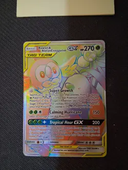 Pokemon TCG Rowlet Alolan Exeggutor Tag Team GX Unified Minds Holo Card 237/236 - Image 2