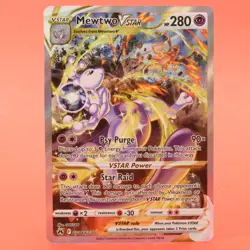 Pokemon English TCG Card Crown Zenith Galarian Gallery GG44/GG70 Mewtwo VSTAR - Image 1