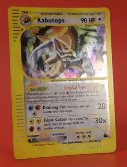 Pokemon TCG English Card Skyridge Crystal Kabutops 150/144 Standard Secret Holo - Image 4
