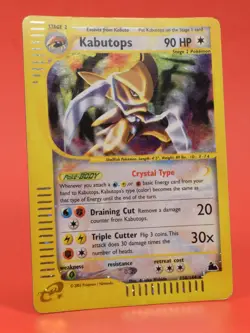 Pokemon TCG English Card Skyridge Crystal Kabutops 150/144 Standard Secret Holo - Image 5