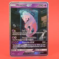 Pokemon TCG English Card Shining Legends Test Tube Mewtwo GX 78/73 Full Art - Image 1