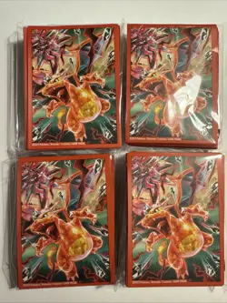 (4x) Charizard Ex Premium Collection 65 Count Card Sleeves (260 Sleeves Total) - Image 1