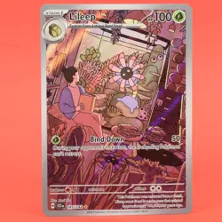 Pokemon English TCG Card Stellar Crown SCR Lileep 145/142 Full Art Holo - Image 1