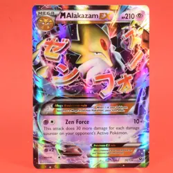 Pokemon TCG English Card XY Fates Collide M Alakazam EX 26/124 Full Art - Image 1