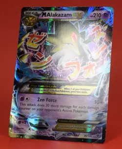 Pokemon TCG English Card XY Fates Collide M Alakazam EX 26/124 Full Art - Image 4