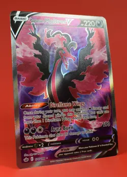 Pokemon TCG Card Chilling Reign Galarian Moltres V 176/198 Full Art Holo - Image 3
