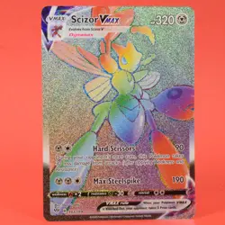 Pokemon English TCG Card Darkness Ablaze Scizor VMAX 193/189 Rainbow Rare - Image 1