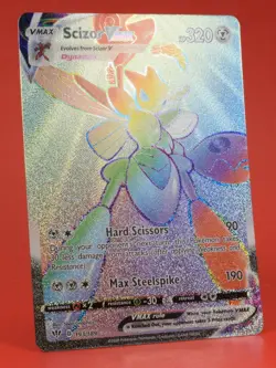 Pokemon English TCG Card Darkness Ablaze Scizor VMAX 193/189 Rainbow Rare - Image 3