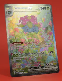Pokemon English TCG Card MEW EN 151 Venusaur ex 198/165 Full Art - Image 3