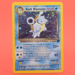 Pokemon TCG Card English Team Rocket Dark Blastoise 3/82 Holo Rare - Image 1