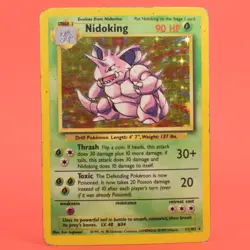 Pokemon TCG Card English Base Set Nidoking 11/102 Holo Rare - Image 1