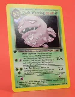 Pokemon TCG Card English 1st edition Team Rocket Dark Weezing 14/82 Holo Rare - Image 3