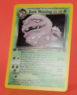 Pokemon TCG Card English 1st edition Team Rocket Dark Weezing 14/82 Holo Rare - Image 4