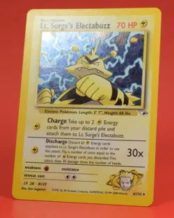 Pokemon TCG English Card Gym Heroes Lt. Surge's Electabuzz 6/132 Holo Rare - Image 4
