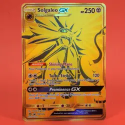 Pokemon English TCG Card Sun & Moon Promo Solgaleo GX SM104a Full Art - Image 1