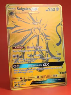 Pokemon English TCG Card Sun & Moon Promo Solgaleo GX SM104a Full Art - Image 3