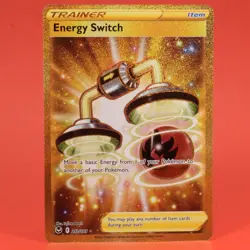 Pokemon English TCG Card Silver Tempest Energy Switch 212/195 Gold - Image 1