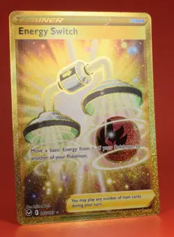 Pokemon English TCG Card Silver Tempest Energy Switch 212/195 Gold - Image 3