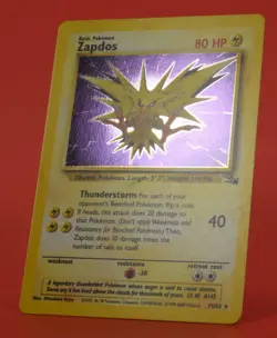 Pokemon TCG Card English Fossil Set Zapdos 15/62 1999-2000 Cosmos Holo Rare - Image 4