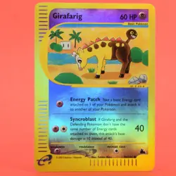 Pokemon TCG Card English e-Series Skyridge Girafarig 58/144 Reverse Holo - Image 1