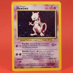 Pokemon TCG English Card Base Set Mewtwo 10/102 Holo Rare - Image 1