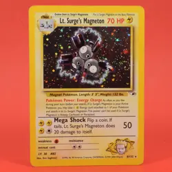 Pokemon TCG English Card Gym Heroes Lt. Surge's Magneton 8/132 Holo Rare - Image 1