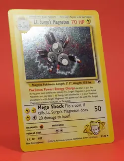 Pokemon TCG English Card Gym Heroes Lt. Surge's Magneton 8/132 Holo Rare - Image 3