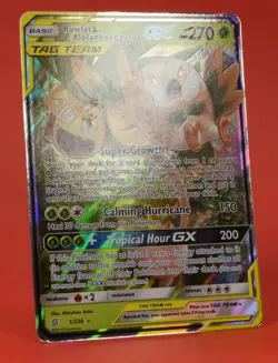 Pokemon English TCG Card Unified Minds Rowlet & Alolan Exeggutor GX 1/236 - Image 3