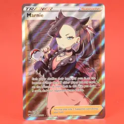Pokemon English TCG Card Sword & Shield Base Marnie 200/202 Full Art - Image 1
