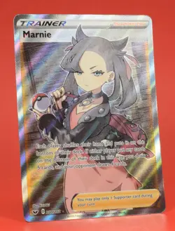 Pokemon English TCG Card Sword & Shield Base Marnie 200/202 Full Art - Image 3