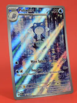 Pokemon English TCG Card MEW EN 151 Poliwhirl 176/165 Full Art Holo - Image 3