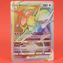 Pokemon English TCG Card Brilliant Stars Arceus VSTAR 176/172 Rainbow - Image 1