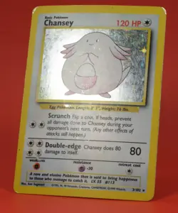 Pokemon TCG English Card Base Set Chansey 3/102 Holo Rare - Image 4