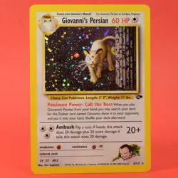 Pokemon TCG English Card Gym Challenge Giovanni's Persian 8/132 Holo Rare - Image 1