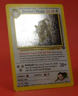Pokemon TCG English Card Gym Challenge Giovanni's Persian 8/132 Holo Rare - Image 3