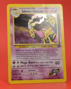 Pokemon TCG English Card Gym Challenge Sabrina's Alakazam 16/132 Holo Rare - Image 3