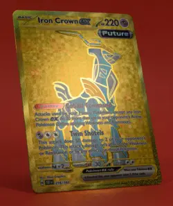 Pokemon TCG English Card Temporal Forces Iron Crown ex 216/162 Golden Rare - Image 3