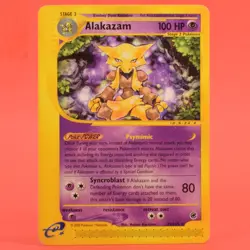 Pokemon TCG English Card expedition e-Series Alakazam 33/165 Rare - Image 1
