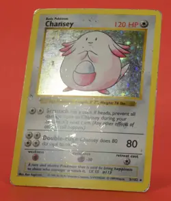 Pokemon TCG Card English Shadowless Base Set Chansey 3/102 Holo Rare - Image 4