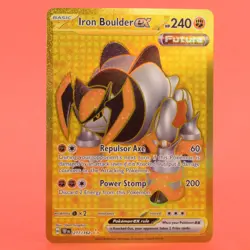 Pokemon English TCG Card TEF Temporal Forces Iron Boulder ex 217/162 Holo - Image 1