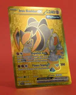 Pokemon English TCG Card TEF Temporal Forces Iron Boulder ex 217/162 Holo - Image 3