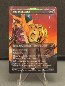 MTG Magic The Gathering The Soul Stone (Borderless) Marvel's Spider-Man Foil 243 - Image 1