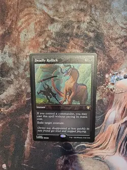 MTG FOIL Deadly Rollick Commander Masters Etched NM/Mint - Image 1