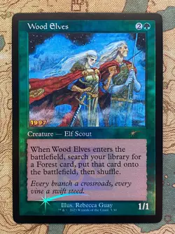 MTG - Wood Elves 5/30 Foil Promo - 30th Anniversary Promo - Near Mint - Image 2